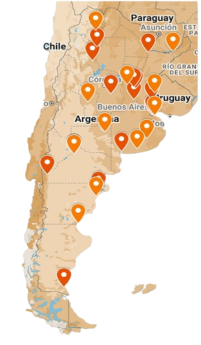 Mapa de participación nacional